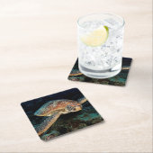 Sulawesi | Groene Zee schildpad Kartonnen Onderzetters (Insitu)