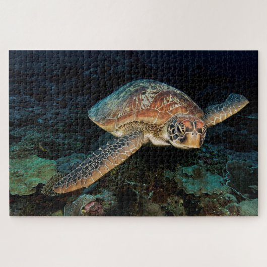 Sulawesi | Groene Zee schildpad Legpuzzel (Horizontaal)