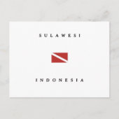 Sulawesi Indonesia Scuba Dive Flag Briefkaart (Voorkant)