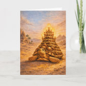 Sulca Tortoise queen pyramid birthday cake Kaart (Voorkant)