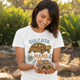 Sulcata Mama Tortoise Mom Gift voor haar T-shirt