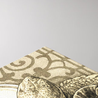 Sulcata Tortoise Art Nouveau Ink Sepia drawing Canvas Afdruk