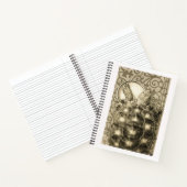 Sulcata Tortoise Art Nouveau Ink Sepia drawing Notitieboek (Binnen)