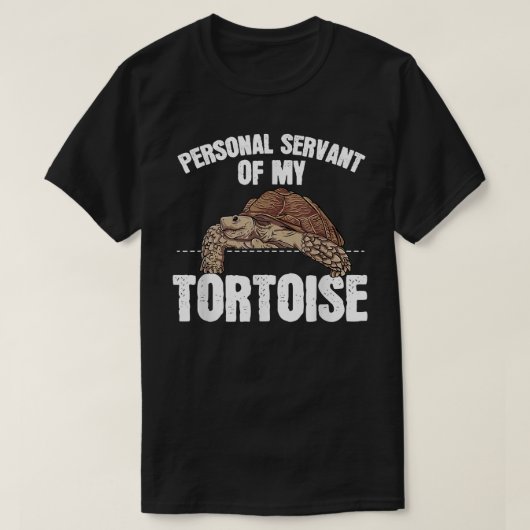 Sulcata Tortoise Gift Persoonlijk Servant van Mijn T-shirt (Design voorkant)