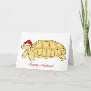 Sulcata Tortoise-kerstkaart Feestdagen Kaart