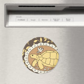 Sulcata Tortoise Magneet (bruin ovaal) (Insitu (Vaatwasser))