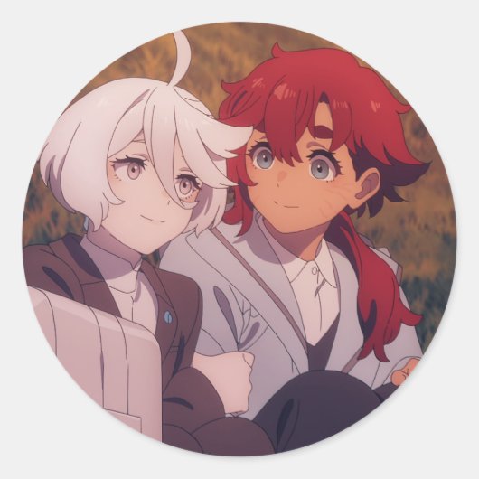 SuleMio | Suletta Mercury en Miorine Rembran Ronde Sticker (Voorkant)