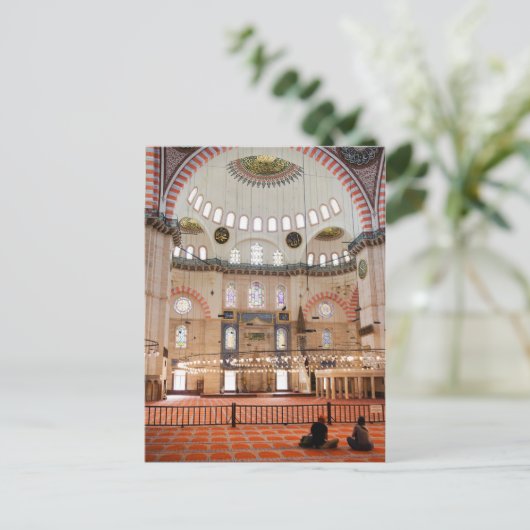 Suleymaniye Mosque Interior Briefkaart (Staand voorkant)