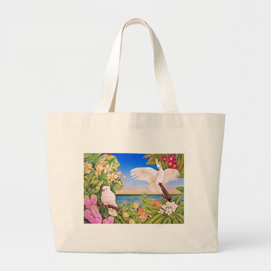 Sulfer-crested Cockatoos Grote Tote Bag (Voorkant)