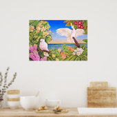 Sulfer-crested Cockatoos Poster (Keuken)