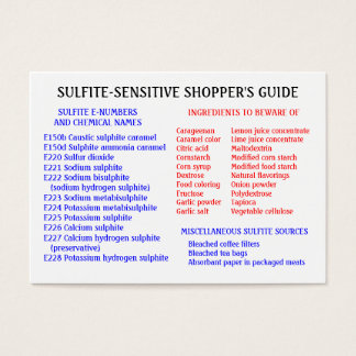 Sulfiet-Free Shopper's Guide - mollige Kaart
