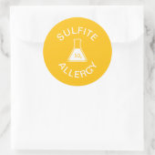 Sulfietallergie Waarschuwing Ronde Sticker (Tas)