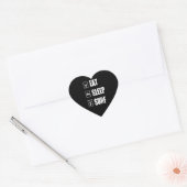 Sulfing Lover| Eet Slaap Surfen Hart Sticker (Envelop)