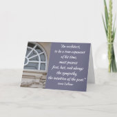 Sullivan Architect Afstuderen Wenskaart Kaart (Voorkant)