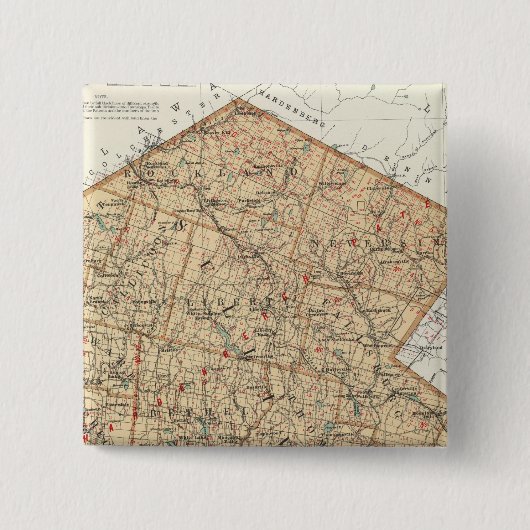 Sullivan County Vierkante Button 5,1 Cm (Voorkant)