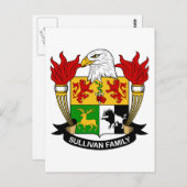 Sullivan Family Crest Briefkaart (Voorkant / Achterkant)