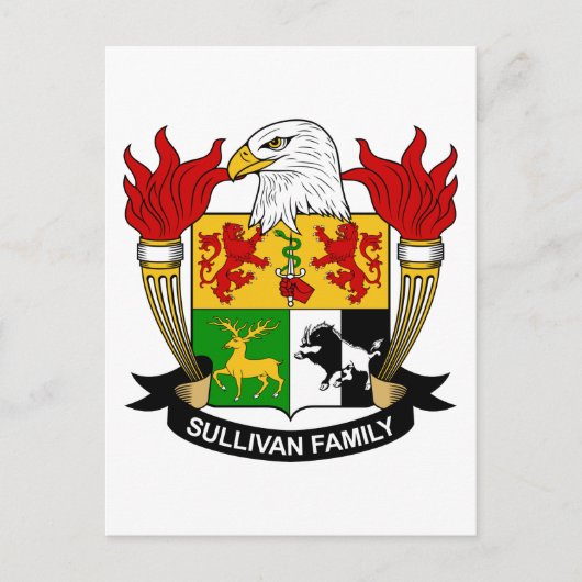 Sullivan Family Crest Briefkaart (Voorkant)