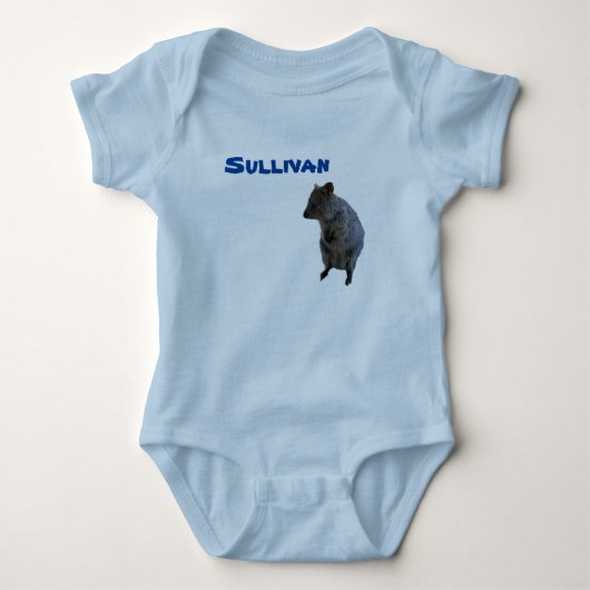 Sullivan naam met Aussie quokka, baby body Romper (Voorkant)