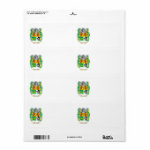 Sullivan Wapen (Family Crest) Etiket (Full Sheet)