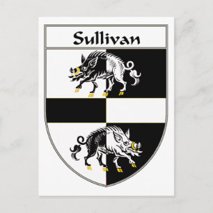 Sullivan wapenschild/familiewapen briefkaart