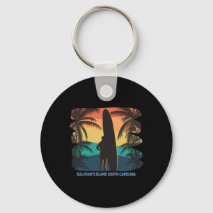 Sullivan's Island South Carolina Sc Palm Tree Surf Sleutelhanger