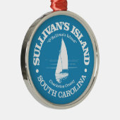Sullivan's Island (zeilboot) Metalen Ornament (Rechts)