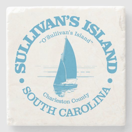 Sullivan's Island (zeilboot) Stenen Onderzetter (Voorkant)