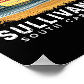 Sullivan's South Carolina Surfplank Strand Poster (Hoek)
