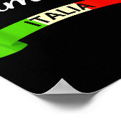 Sulmona Italy Flag Italia Souvenir Gift Matching I Poster (Hoek)