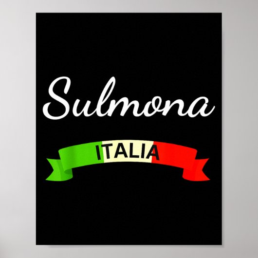 Sulmona Italy Flag Italia Souvenir Gift Matching I Poster (Voorkant)