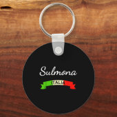 Sulmona Italy Flag Italia Souvenir Gift Matching I Sleutelhanger (Voorkant)