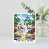 Sulphur Springs of Saint Lucia Travel Briefkaart (Staand voorkant)