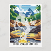Sulphur Springs of Saint Lucia Travel Briefkaart (Voorkant)