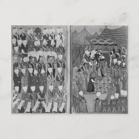 Sultan Ahmed III Distributing Money Briefkaart (Voorkant)