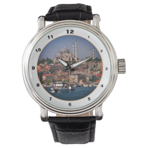 Sultan Ahmed & Istanbul panorama, Turkije Horloge