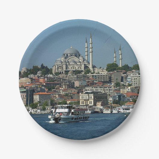 Sultan Ahmed & Istanbul panorama, Turkije / partij Papieren Bordje (Voorkant)