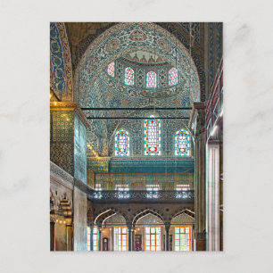 Sultan Ahmed Mosque. Binnenontwerp. Briefkaart