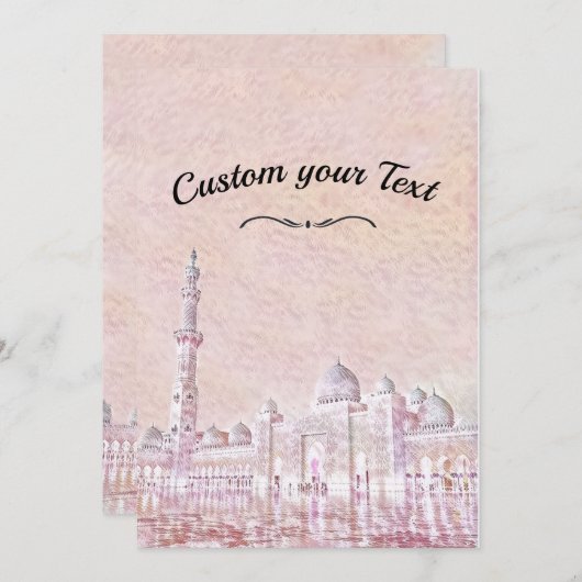 Sultan Ahmed mosque Feestdagenkaart (Voorkant / Achterkant)