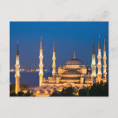Sultan Ahmed Mosque tijdens het Briefkaart van het (Voorkant)