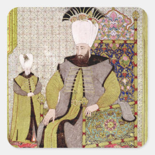 Sultan Ahmet III en de erfgenaam van de troon Vierkante Sticker