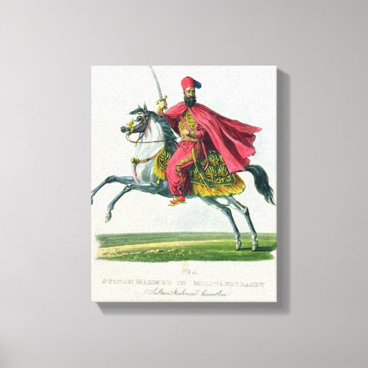 Sultan Mahmud II 1829 Canvas Afdruk (Voorkant)
