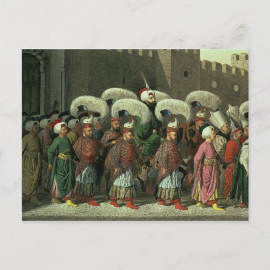 Sultan Mahmud II in Procession, 1809 Briefkaart (Voorkant)