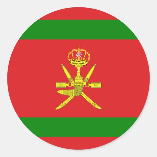 Sultan of Oman, Noorwegen Ronde Sticker (Voorkant)