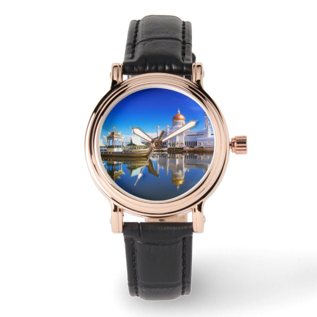 Sultan Omar Ali Saifuddien-moskee Horloge (Voorkant)