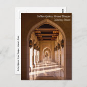 Sultan Qaboos Grand Mosque in Muscat, Oman Briefkaart (Voorkant / Achterkant)