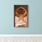 Sultan Qaboos Grand Mosque in Muscat, Oman Canvas Afdruk (Insitu (Houten vloer))