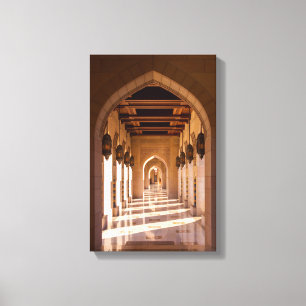 Sultan Qaboos Grand Mosque in Muscat, Oman Canvas Afdruk