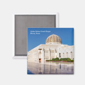 Sultan Qaboos Grand Mosque in Muscat, Oman Magneet (Voorkant / Achterkant)