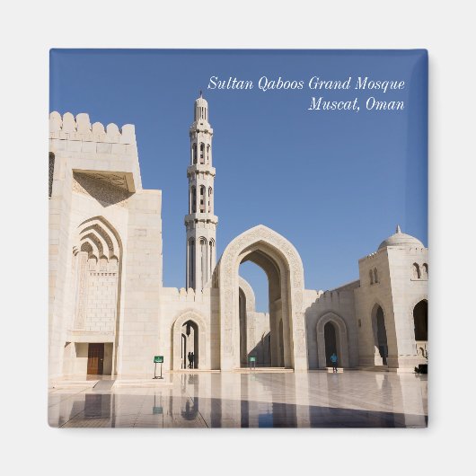 Sultan Qaboos Grand Mosque in Muscat, Oman Magneet (Voorkant)