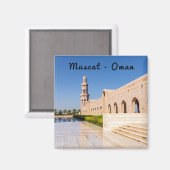 Sultan Qaboos Grand Mosque in Muscat, Oman Magneet (Voorkant / Achterkant)